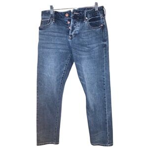 Dear John Sz 27 Blaire Cuffed High Rise Straight Button Front Jeans